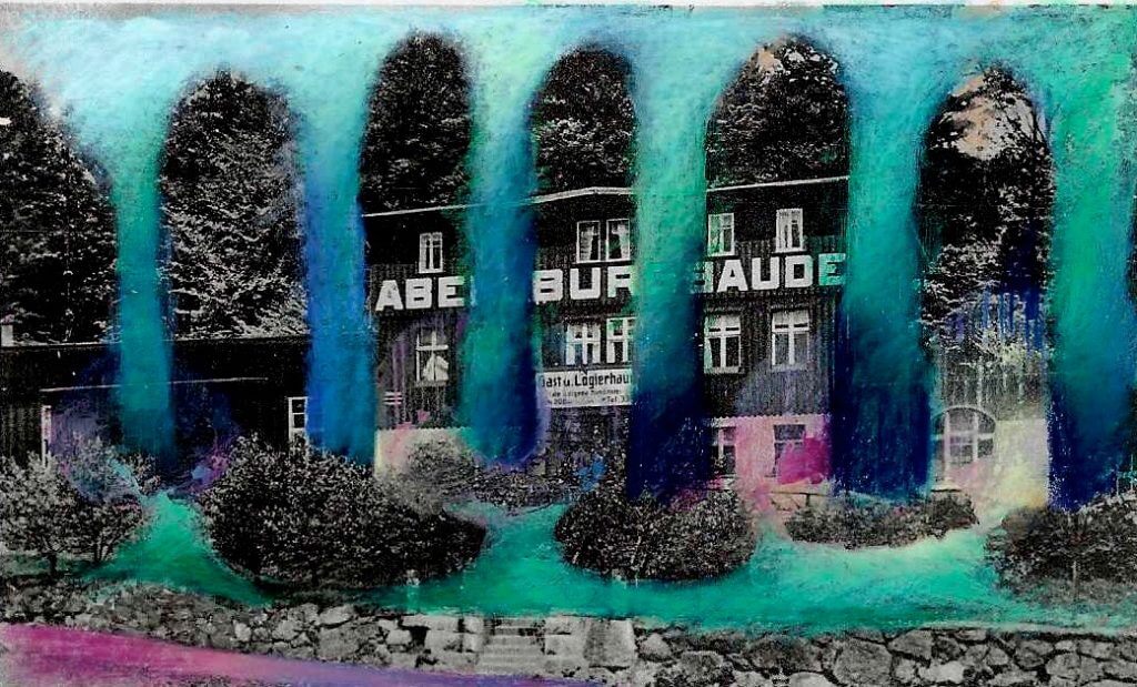 Übermalte Postkarte, 2022