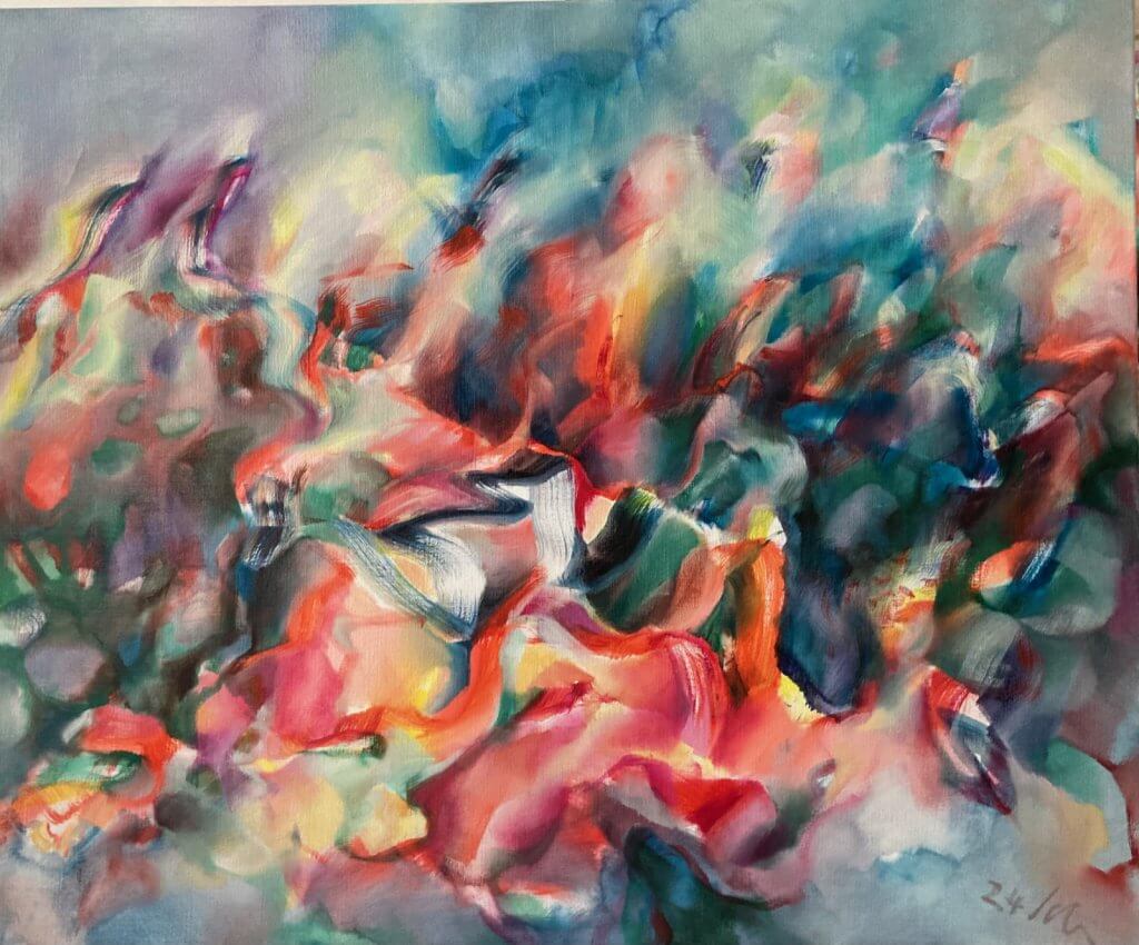 Tohuwabohu, 2024, 100x120, Öl/Lw