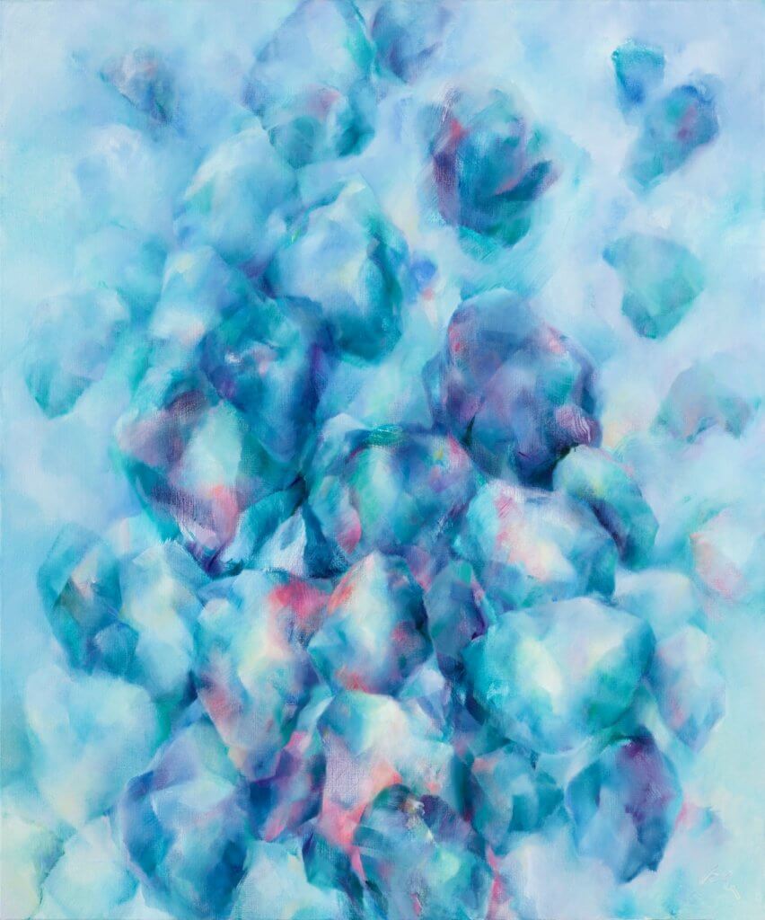 caduta massi, 2025, 120x100, Öl/Lw