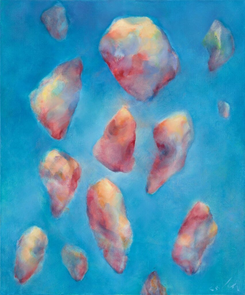 caduta massi, 2025, 60x50, Öl/Lw